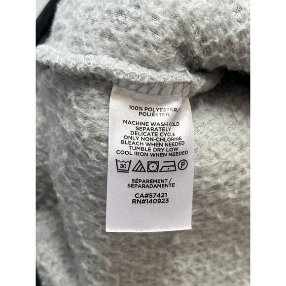 Lou & Grey Grey Black Color Block Fleece 1/4 Zip Jacket Pocket Outdoor Winter XL - Picture 6 of 8